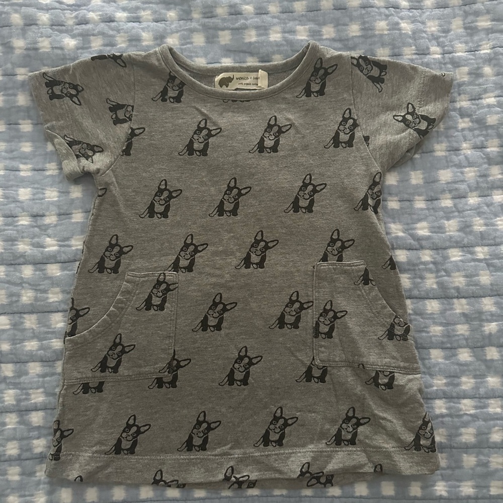 Monica + Andy girls dog print dress. Size: 12-18